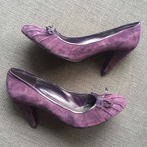Suede Pumps by Nine West - Dark Purple Sz 9 - Picture 2 of 8